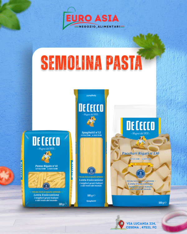 De Cecco Semolina Pasta: Authentic Italian Quality | Penne & Paccheri | Euro Asia Cesena